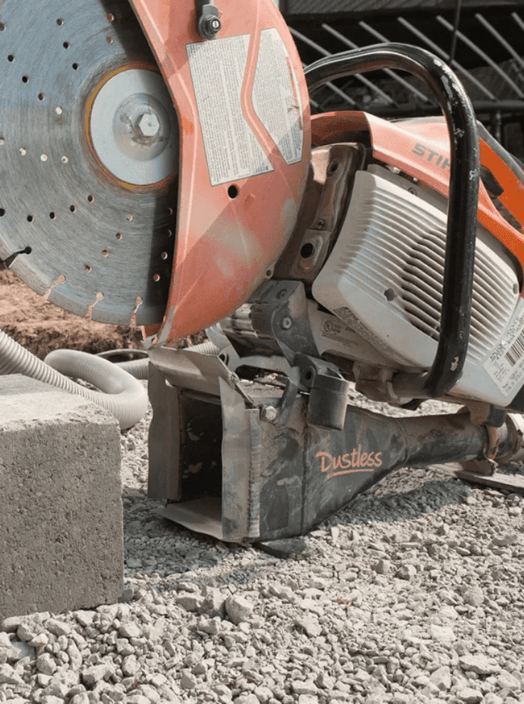dustless machine on jobsite