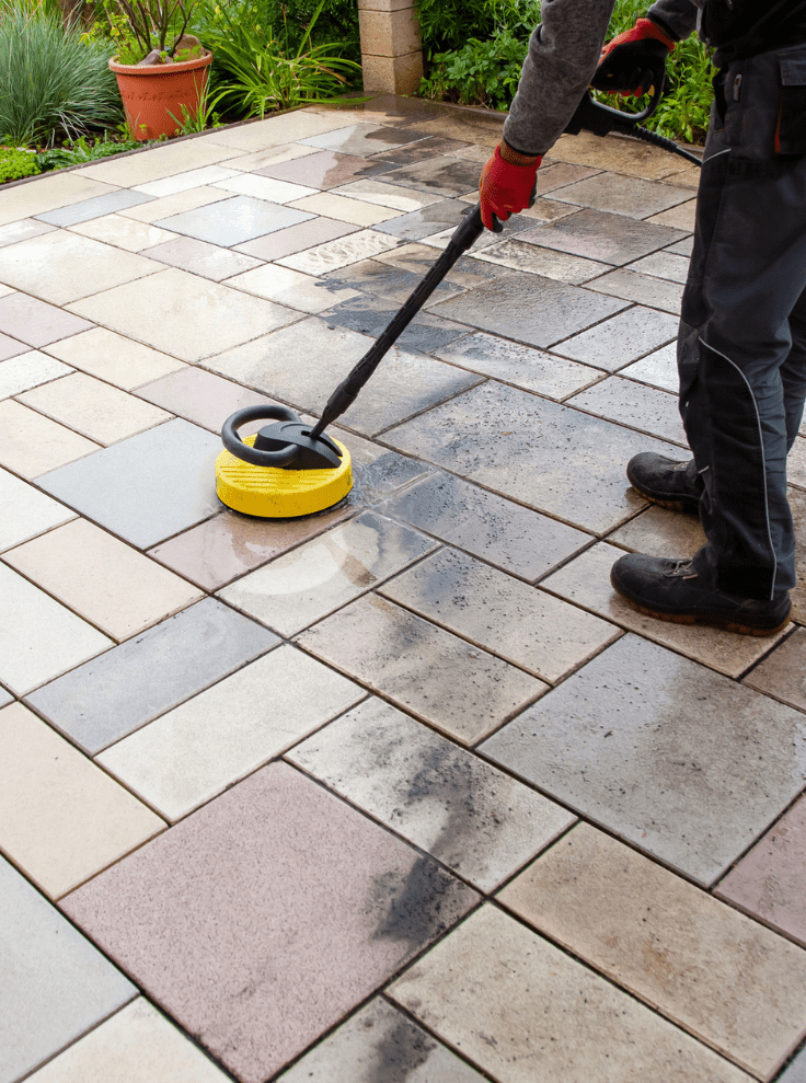 paver cleaning process