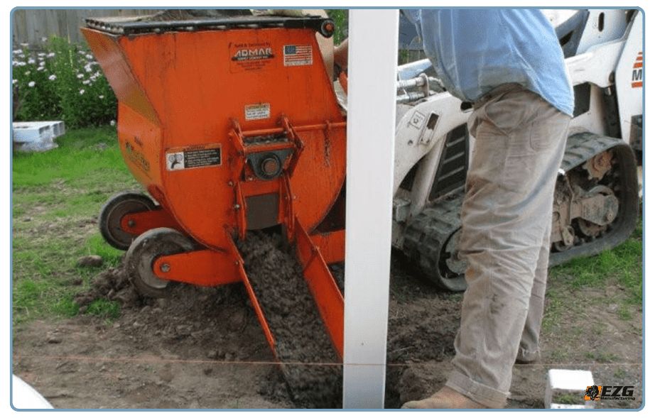 EZG Mobile MudHog on skid steer 