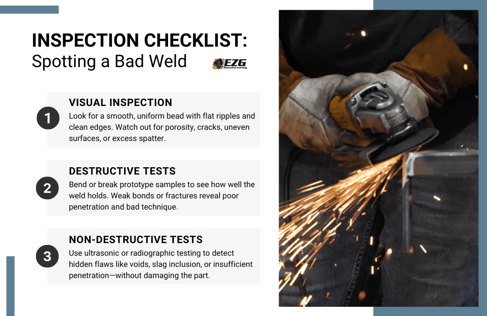how to spot a bad weld inspection infographic 