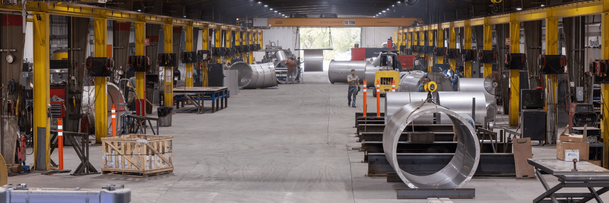 inside EZG Manufacturing warehouse