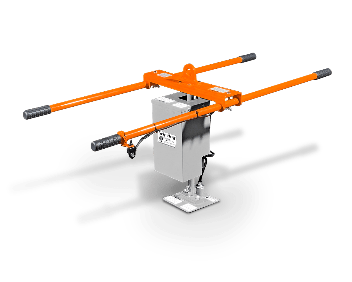 H Handle Kit shown here with Grip Hog Battery-Powered unit